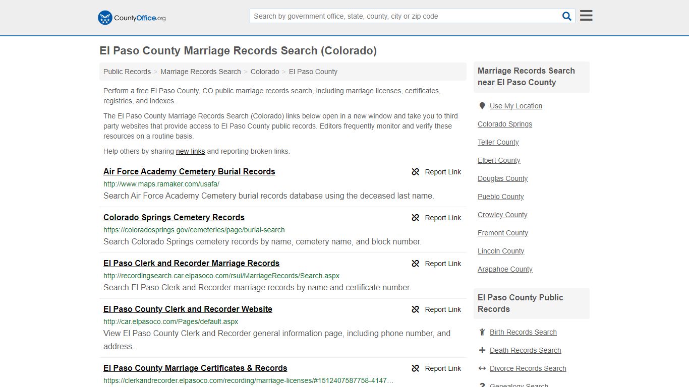 Marriage Records Search - El Paso County, CO (Marriage ...