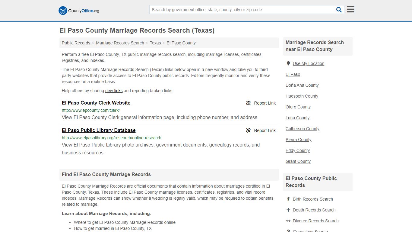 Marriage Records Search - El Paso County, TX (Marriage ...